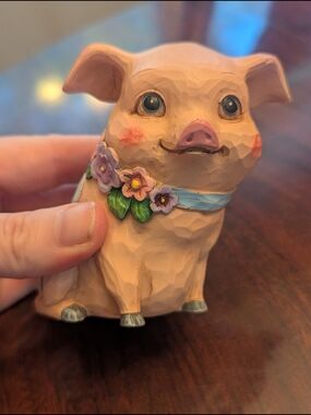 Jim Shore Heartwood Creek Mini Pig Figurine